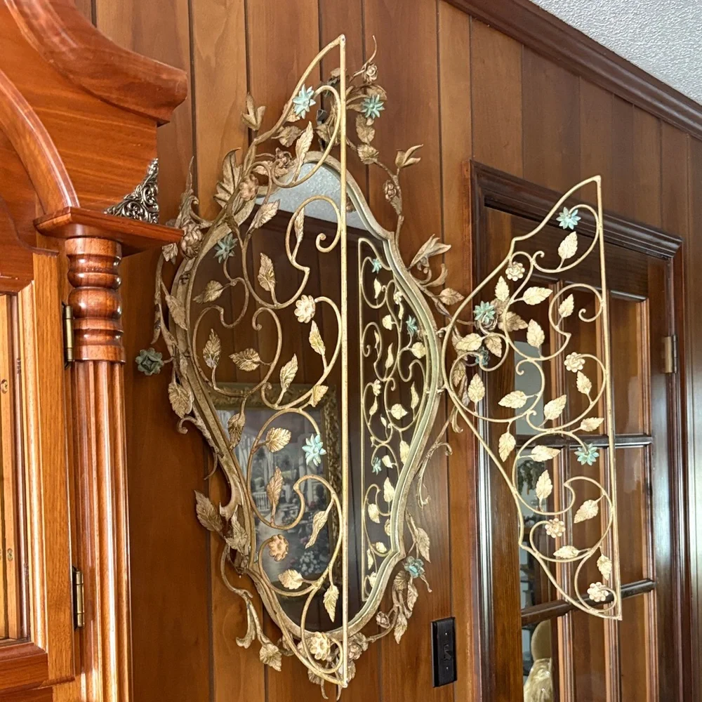 Vintage-Inspired multi colors Mirror Wall Decor Hollywood Regency.